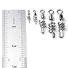 DrFish-Saltwater-Fishing-Swivel-Snap-Swirl-Connector-Cork-Screw-Swivel-Stianless-Black-42-220LB-Pack-of-2010