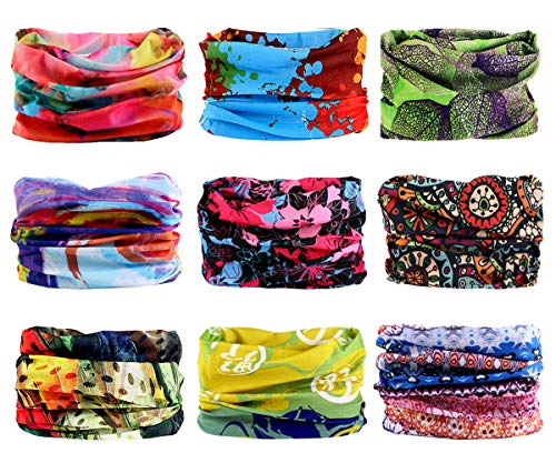 Toes Home Outdoor Magic Headbands Bandana Scarf Neck Gaiter Hairwraps Face Mask UV Resistence Seamless Headwear 9PCS