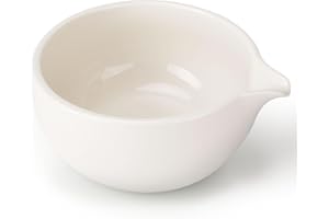 Joiish Matcha Bowl with Spout, Ceramic Matcha Tea Bowl (Chawan), Traditional Matcha Mixing Bowl for Whisking Matcha, Ivory White (18 Ounce)