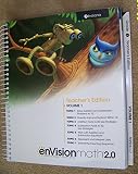 Spiral-bound enVision Math 2.0,Gr. 1, Vol. 1, Topics 1-7, Teacher Edition, Indiana Book