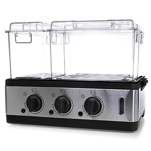 Wolfgang Puck 3-Chamber 9-Quart Electric Steamer with Recipes