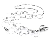 LUXIANDA Fashion Lanyard for Keys Badge Lanyards for Women ID Necklaces Badge Holder Stainless steel chain