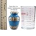 Trupoint Memorials Small Urns for Human Ashes Keepsake, Decorative Mini Cremation Urn for Adult Men & Women, Set of 4, Light Blue with Silver Lining