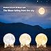 Small Table Lamp for Bedroom - Moon Lamp, Kids Night Light Bedside Lamps for Night Stands, Dimmable Bedside Table Lamp with 30 Modes, Desk Lamp for Living Room, Dorm, Boys Girls Birthday Gifts -Moon
