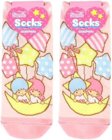 Amazon リトルツインスターズ キキララ 大人ソックス 靴下 月ピンク サンリオ 大人スニーカーソックスシリーズ おもちゃ雑貨 おもちゃ