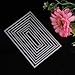 Hunulu 8pcs Rectangle Cutting Dies Stencil DIY Scrapbooking Album Card Embossing Craft