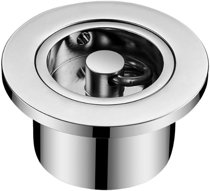 CHX Copper Bathtub Swimming Pool Fish Pond Drainer Drainage Round Floor Drain Plug Anti-hair LTDF (Size : L63MMH35MM)