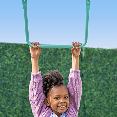 Sportspower MSC4510TL Arcadia Metal Swing Set with 5’ Slide, Trapeze