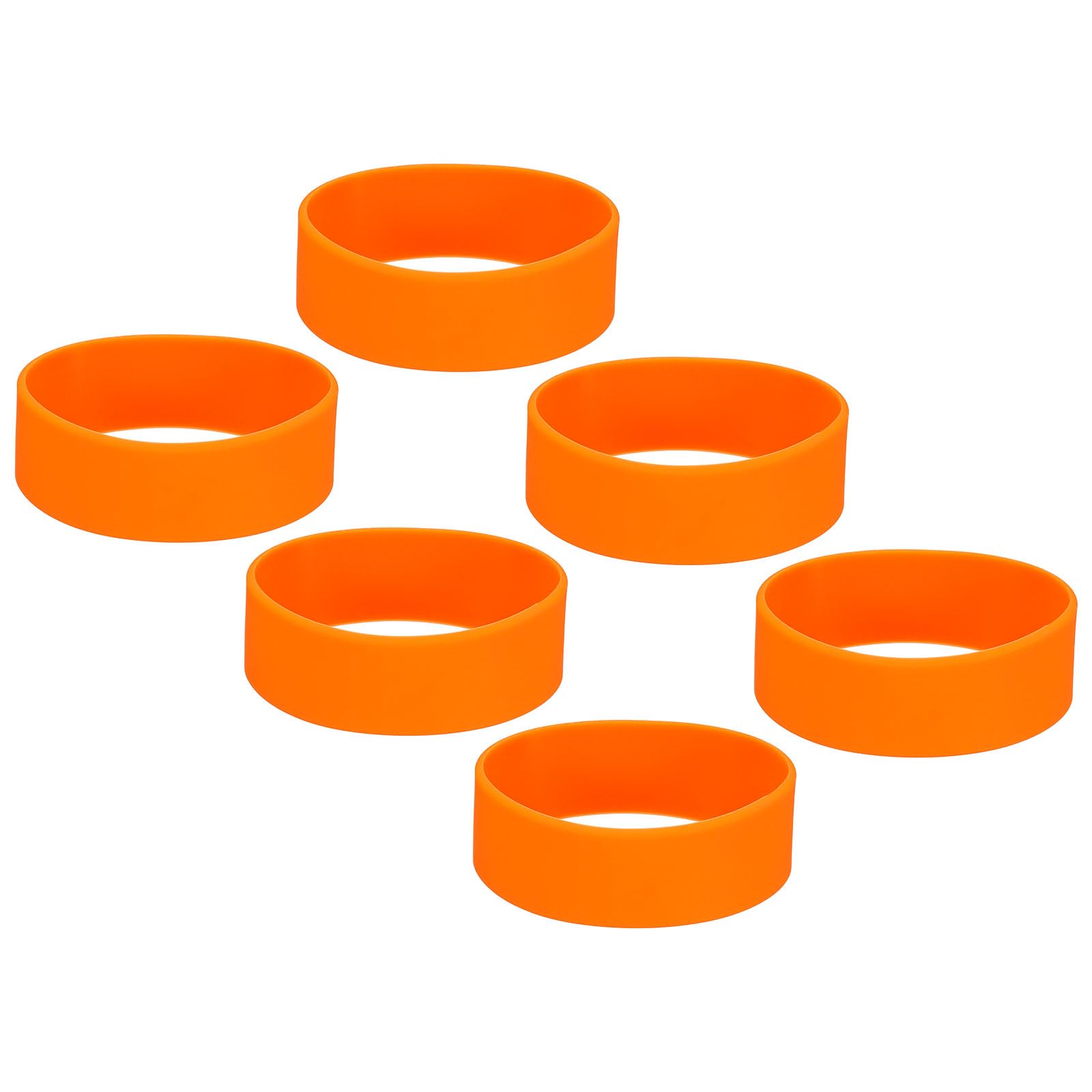 PATIKIL Elastic Sublimation Tumblers Holder Ring Bands, 6 Pcs Silicone Heat Resistant Sublimation Paper Wrap Ring for 20Oz Tumbler for DIY Craft Orange
