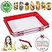 Creative Stackable Food Preservation Tray JOYXEON Vacuum Preservation Tray with Elastic Lid for Vegetable Fruit Meat Fish Snack,Reusable,Dishwasher,Microwave and Freezer Safe,BPA free+ 2x Dish Towels