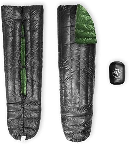 Outdoor Vitals Down TopQuilt for Ultralight Backpacking - 0 Degree F, 800 Fill Power Down, 10D Ultralight Fabric Hammock & Ground Camping, 2 Sizes & Included Pad Straps
