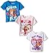 Paw Patrol  Toddler Girls' 3-Pack T-Shirt Shirts, Blue/Pink/White, 4T