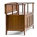 Simpli Home Acadian Solid Wood Entryway Bench, Light Avalon Solid Wood Brown