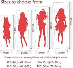 HSDICS Hugging Anime Body Pillow case Peach Skin