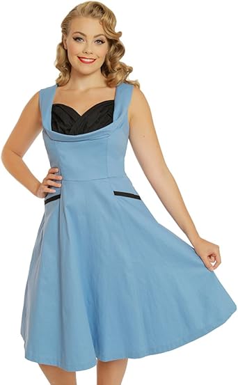 pale blue swing dress