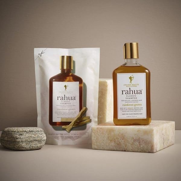RAHUA CLASSIC HAIR SHAMPOO REFILL, 9.5 FL OZ, ORGANIC SULFATE FREE SHAMPOO WITH NATURAL, PLANT BASED DERIVED INGREDIENTS, WOODSY EARTHY SCENT, HAIR CARE PALO SANTO OIL FOR SCALP CARE, SHINY SILKY HAIR