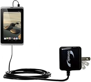 Gomadic Intelligent Compact AC Home Wall Charger suitable for the Acer Iconia A1-830 - High output power with a convenient, foldable plug design - Uses TipExchange Technology