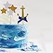 Shxstore Nautical Theme Cupcake Cake Toppers Picks of Anchor Boat Rudder for Wedding Birthday Baby Shower Party Decor Supplies, 24 Counts