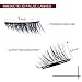 Magnetic False Eyelashes , Ultra Thin 3D Fiber Reusable Best Fake Lashes Extension for Natural and Reusable Fake Eyelashes Natural Look, 1 Pairs (4 Pieces)Handmade (Natural-3D)