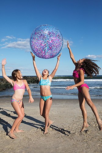 3C4G Glitter Confetti Beach Ball, 24", Multicolor
