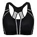 SYROKAN Women's High Impact Wire Free Full Supportive Racerback Pro Sports Bra