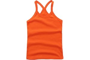 Girls Dance Tops Summer Casual Clothes Toddler Crisscross Back Vest Top Solid Sleeveless Sports Simple Basic Tank Top