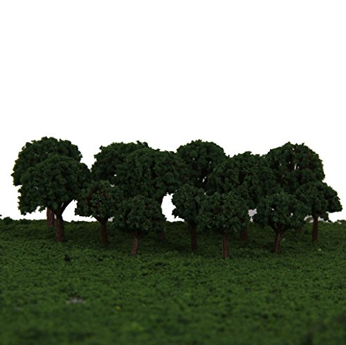 Hellery 100 Stücke 1: 300 1: 500 Modellbahn Bäume Landschaft Landschaft Zubehör DIY – Bild 3