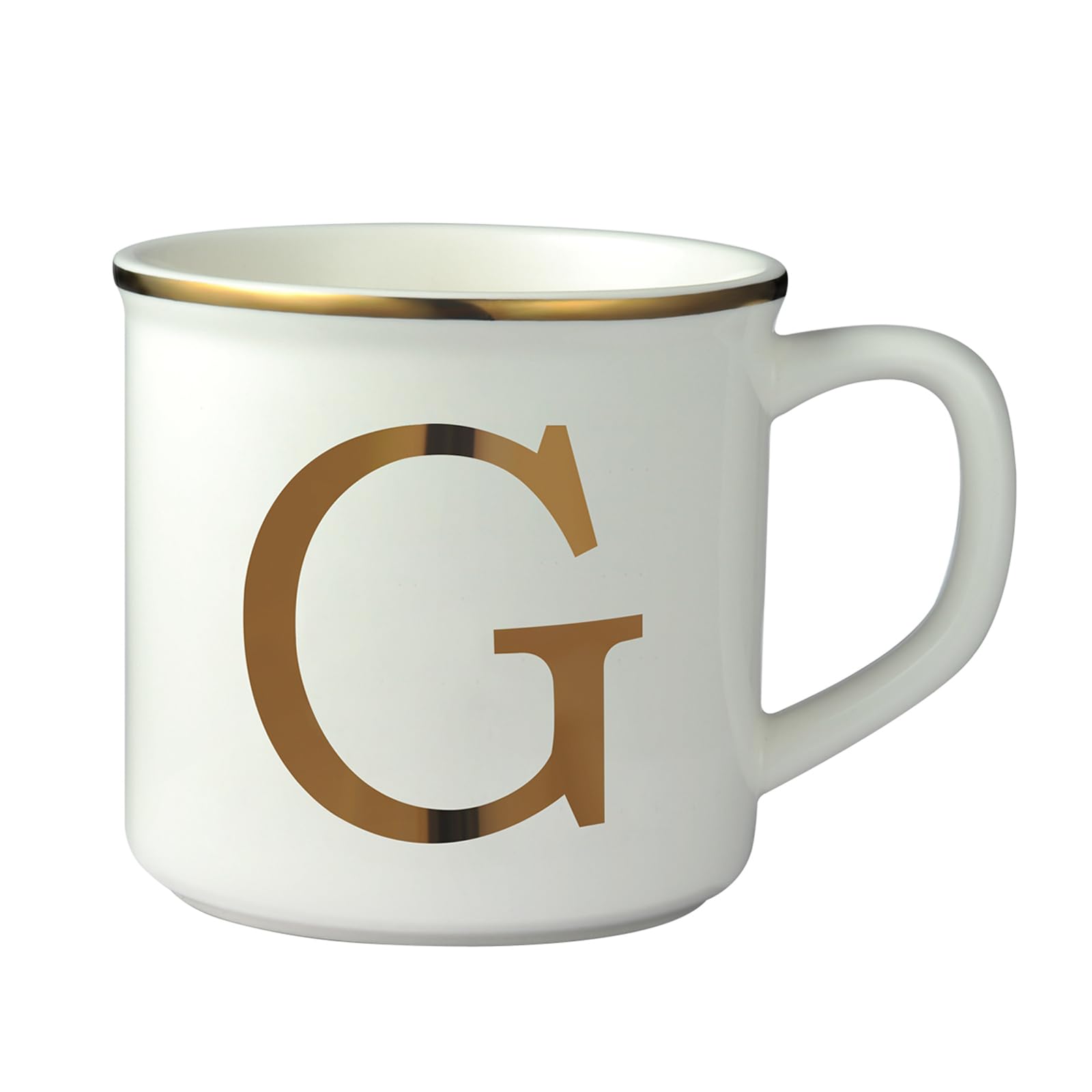 Miicol Ceramic Coffee Mug 16 oz, Monogram Coffee Cup, Golden Initial Tea Mug, Personalized Tea Cup, Unique Gift, Large Mug for Home, Office, Letter G