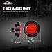 Partsam 2Pcs 2 Inch Round LED Trailer Side Marker Clearance Lights Red 9 Diodes Kit w Grommets/Pigtails Waterproof 12V 2 Inch Round Led Marker Lights for Trucks Flush Mount w Plugs