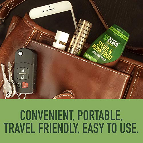 Whole Earth Stevia & Monk Fruit Liquid Sweetener, Original, No