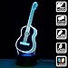 3D Guitar LED Night Light Multi 7 Color changing Touch Switch Optical table lamp USB Powered Home Room Bar Party Festival Decor Kids Birthday Creative Gifts Toys
