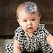 My Lello Baby Flower Headband Shabby Frayed Fabric Ballerina Rhinestones Pair