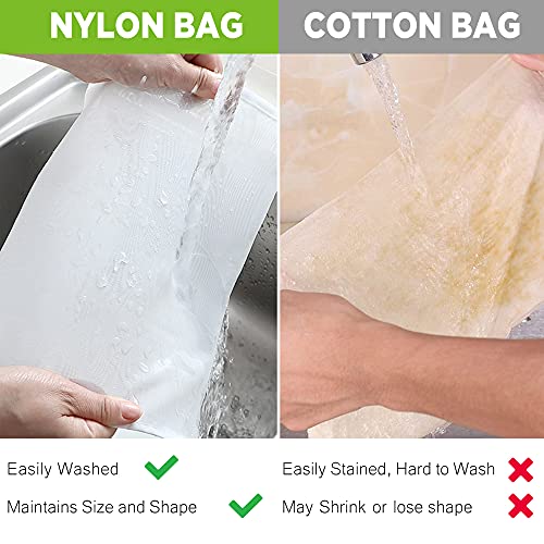 LotFancy Nut Milk Bags, 2 Pack, 100 Micron, 12” x 12” Reusable Mesh Strainer Bag, Food Grade, BPA-Free Fine Nylon Mesh Filter for Almond Milk, Yogurt, Juices, Cold Brew Coffee
