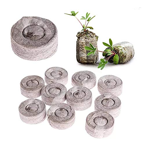 Tee Vee 35mm Garden Soil Peat Pellets for Seeds Germination Seeds Starting Direct Plant Seed Starters (50, 35mm)
