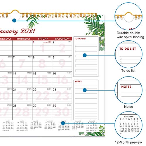 Wall Calendar 2021 for Planning 15" x 10.5" 12 Month | Pricepulse