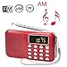 Ohala Mini Portable Am/Fm Radio Mp3 Music Player Speaker Support Micro Sd/tf Card (red)