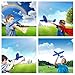MIMIDOU 2 PCS Slingshot Planes 2 Flight Mode Glider Plane 2 Ways to Play Outdoor for Kids Good styrofoam Airplane as Gift.