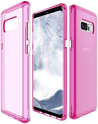 My Gadget Shops Samsung Galaxy Note 8 Inspire Case Slim Dual Layer (Hard PC Shell + Soft TPU) Exact Fit Note 8 (Clear-Pink)