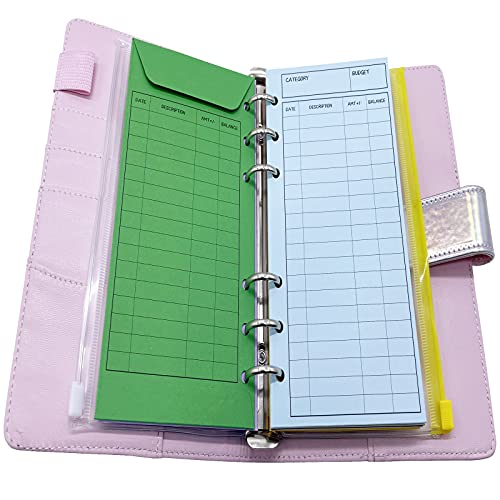 12 pcs Budget Envelopes with Punched Holes for A6 Binder Cash Envelope ...