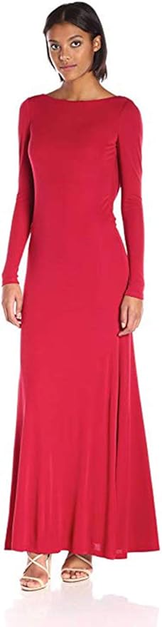 long sleeve rayon maxi dress