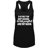 FANNOO Workout Tank Tops for Women-Womens Motivational Saying Fitness Gym Racerback Sleeveless Shirts