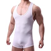 SPNSSTCR Men Athletic Supporters Bodysuits Leotard Wrestling Singlet Jumpsuits Seamless Slim Fits Shapewear Boxers