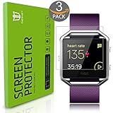 Fitbit Blaze Screen Protector [Full coverage], DEGBIT® [3-Pack] Fitbit Blaze Tempered Glass Screen Protector [0.26mm 2.5D, 9H Hardness] Ultra Clear /Anti-Scratch/Bubble-Free Shield-Lifetime Warranty
