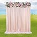 Tulle-Backdrop-Curtains-Peach for Parties Weddings Baby Shower Birthday Photography Engagement 5ft x 7ft Drape Sheer Backdrop