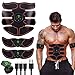 SHENGMI ABS Stimulator Abs Muscle Toner EMS Portable Rechargeable Gym Workout Training and Home Office Fitness Toning Belt Equipment for Abdomen