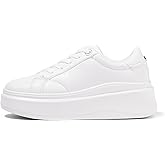 LUCKY STEP Women's Platform Fashion Sneakers Faux Leather Classic Tennis Shoes Low Top Casual Walking Shoes