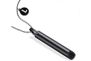 Tyniffer Breathing Necklace for Anxiety Relief Necklace Anxiety Stress Relief Items for Women Relaxation Meditation Calming Down Mindful Breathing Whistle Necklace Gift