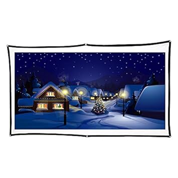 Asamoom Pantalla del Proyector, 100 Pulgadas 16: 9 Outdoor Simple ...