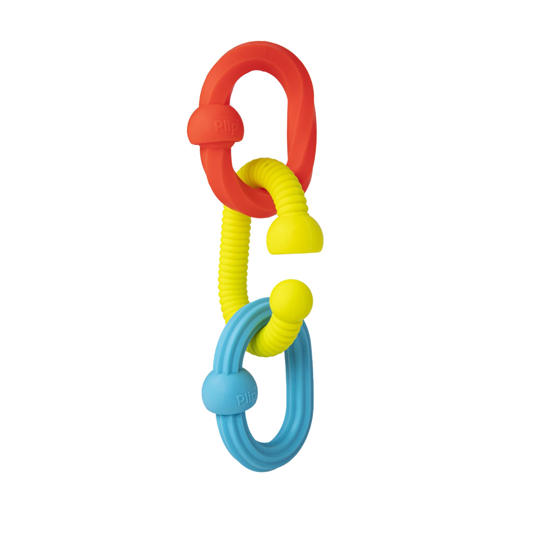Fat Brain Toys Little Brainies Plip Grips | Colourful Silicone Rings with Varied Textures That Link Together and Pop Apart | Teething Toys for Baby | Baby Sensory Toys