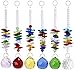 Aiskaer 6pcs Beautiful Colorful Crystal Ball Pendant Chandelier Decor Hanging Prism Ornaments,Crystal Ornament Ball Suncatcher Window Prisms,Feng Shui Faceted Ball